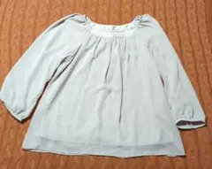 ライトグレー バルーンスリーブブラウス
