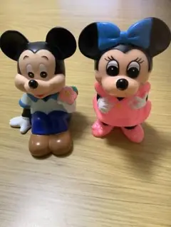 ミッキー＆ミニー フィギュア　三菱銀行の貯金箱