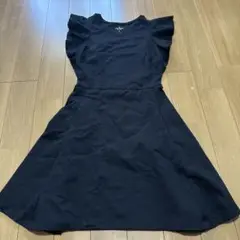 kate spade ブラック フリル袖 ワンピース XS