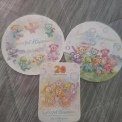 ディズニーシー　カラフルハピネス　 コースター2枚とシール