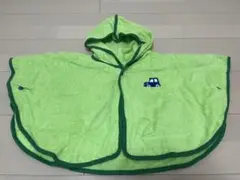 フード付きタオル　グリーン＆車マーク