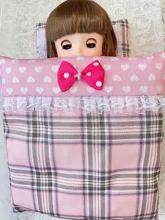 メルちゃん ソランちゃん ネネちゃん 布団 セットチェック ピンク ②