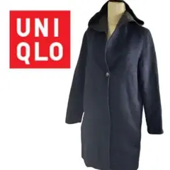 UNIQLO ユニクロ ダブルフェイスフーデットコート ネイビー XL