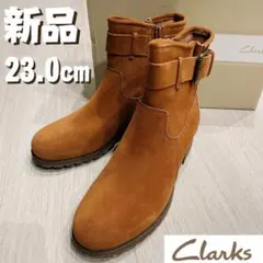【最終お値下げ❣️】定価22000円!新品クラークスのショートブーツ 23.0cm