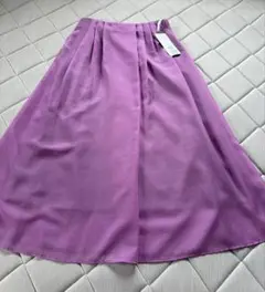 インディヴィINDIVIパープル フレアスカート☆新品☆サイズ36