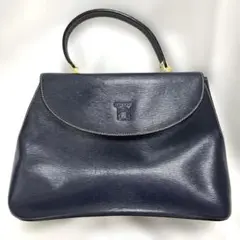 CLOETTA クロエッタ 本革 ハンドバッグ ネイビー