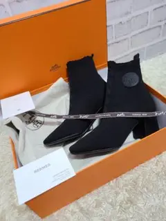 HERMES エルメス ヴォルヴェール 60 ニットブーツ ソックスブーツ