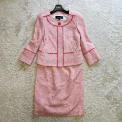 美品✨エポカ スカートスーツセット ツイード ノーカラー 38