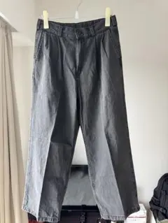 GU 全新品 紳士 スーパーバギーデニムスラックス
