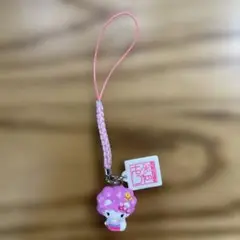 ハローキティ　dance is love アフロ　ミラーボール　根付け ハローキティdance is love アフロミラーボール根付け