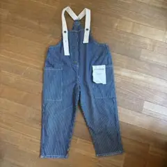 ストライプ コットン オーバーオール 100cm