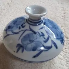 砥部焼　梅山窯　陶器一輪挿し 12cm