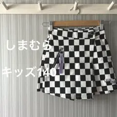 しまむら チェック柄 ハーフパンツ 140