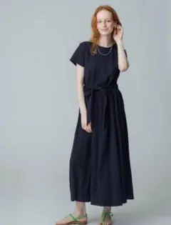 美品 ロンハーマン ron herman 23SS タック ロングワンピース 黒