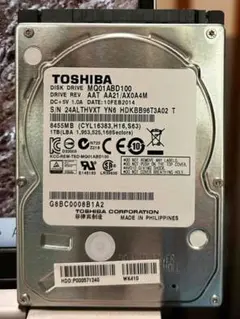 TOSHIBA MQ01ABD100 1TB HDD 665時間