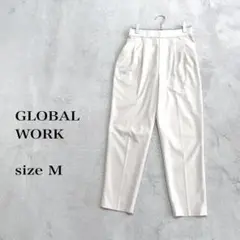 GLOBAL WORK アイボリー スラックス サイズMウエストゴム