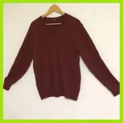 UNIQLO XL ブラウン Vネックセーター秋物⭕️おしゃれ⭕️早い者勝ち⭕️
