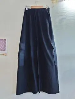 koibito misaki ブラック ロングスカート サイドポケット付き