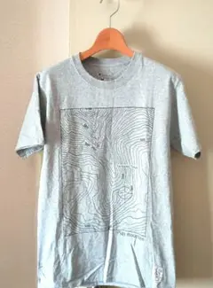 Champion 地形図デザイン Tシャツ グレー Sサイズ