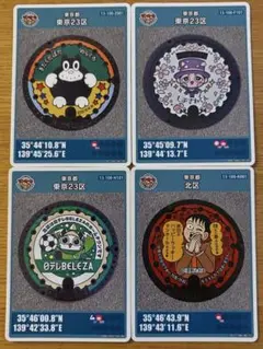 マンホールカード 東京都北区 4枚セット