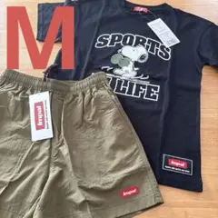 ラスト❗️【Mサイズ】インパル　ナイロンバギーショーツ&スヌーピーTシャツ