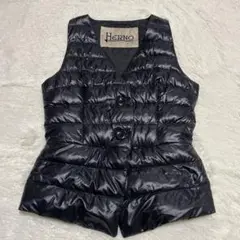 極美品♪ ヘルノ HERNO ダウンベスト 40 M 黒