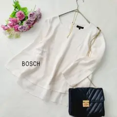 BOSCH＊オフホワイト　サテンブラウス♪サイズ38