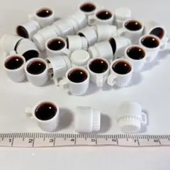 30個 コーヒー入りカップ01 ミニチュア ドールハウス ハンドメイド