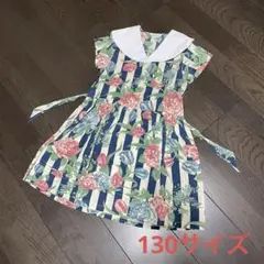 花柄半袖ワンピース130
