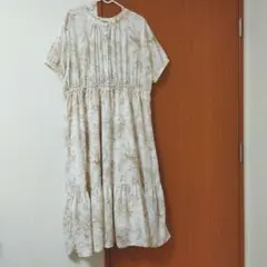 Aletta花柄 半袖 ロングワンピース