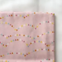 【新品未使用】 ピンク、ガーランド柄　1m