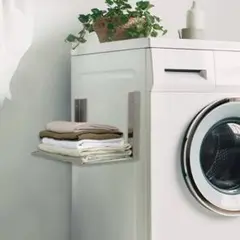 洗濯機 マグネット 浴室用ラック 折り畳み棚 シルバー 5kg