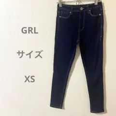 GRL ダークブルー スキニーデニム 5ポケット