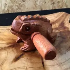 東南アジア / 工芸品 「ギロ」木製、カエル モチーフの楽器