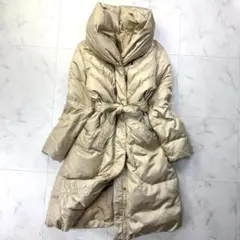 美品 MASABARDO マッサバルド 上質 ダウンコート シャンパンベージュ
