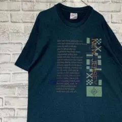USA製90sヴィンテージTシャツ！シングルステッチ　ブルー半袖古着XL729