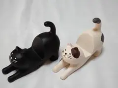 スマホスタンド　猫　黒猫　ブチ猫　2個セット　かわいい