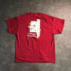 【ヴィンテージ】バックプリント 半袖Tシャツ 赤 SM39 アメカジ古着used
