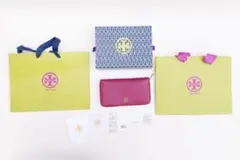 トリーバーチ TORY BURCH 長財布 レザー raspberry 箱袋付き