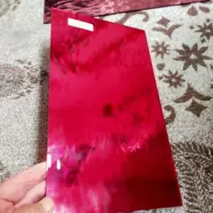 MSC151W 赤のガラス ミラー 15×27