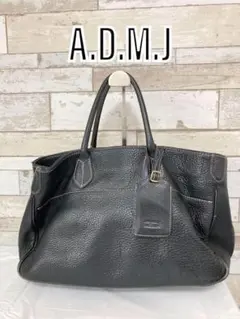 【美品】アクセソワドゥマドモワゼル レザー トートバッグ ハンドバッグ ブラック