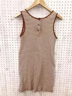 KENZO CLUB レトロ古着 リブボーダー タンクトップワンピース