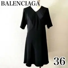 人気商品超目玉 目玉商品 BALENCIAGA paris チュニックワンピース 黒 M