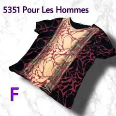 5351プールオム◆Tシャツ◆全面プリント◆ブラック◆日本製