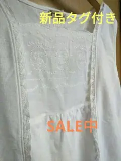 ☆新品タグ付き☆　サマンサモスモス　スクエアネックレースカットソー