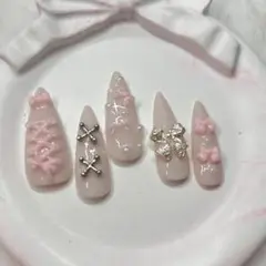ネイルチップ 現品 量産型 ギャル ピンク