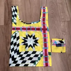【希少】BABY BAGGU エコバッグ イエロー/マルチカラー