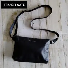 【TransitGate】トランジット 本革サコッシュバッグ　黒