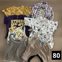 39セール♡男の子　夏服　80　7点セット　半袖Tシャツ　タンクトップ　半ズボン