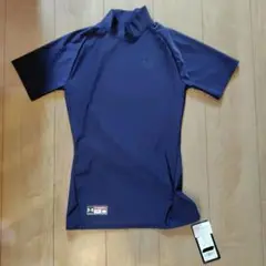 UNDER ARMOUR ハイネックアンダーシャツ LG ネイビー半袖